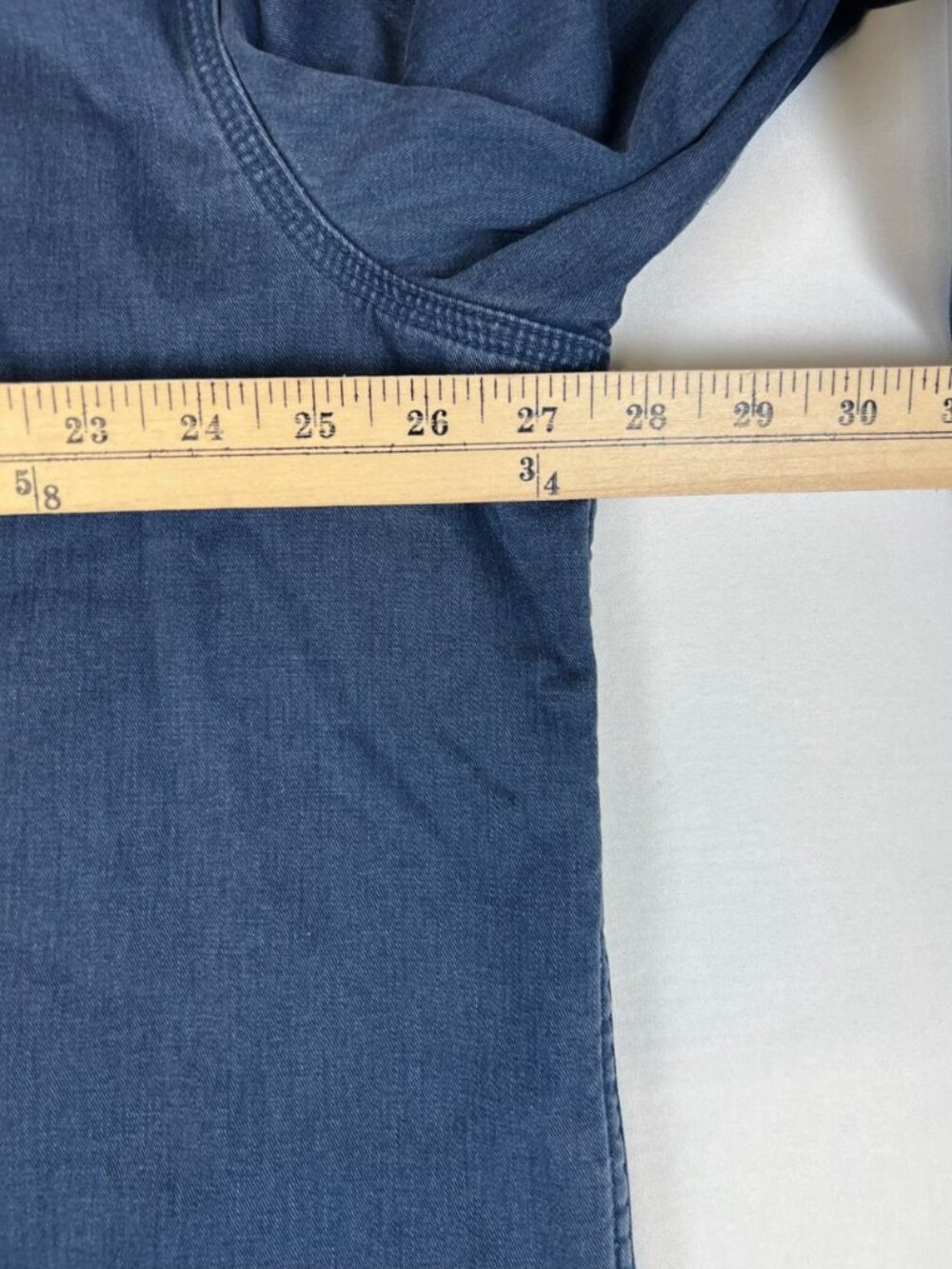 L.L. Bean Hurricane Shirt Jacket Mens XL Tall Blue Flannel Lined Cotton Twill - Picture 7 of 8